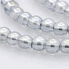 Pearl Luster Plated Glass Round Beads Strands GLAA-A025-6mm-PL02-1