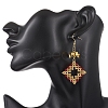 3 Pairs Glass Dangle Earrings EJEW-MZ00709-5