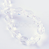 Transparent Glass Bead Strands GLAA-R024-6x8mm-06-2