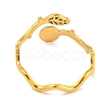 Ion Plating(IP) 304 Stainless Steel Cuff Finger Ring Components STAS-P365-28G-3