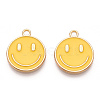 Light Gold Tone Alloy Enamel Pendants ENAM-N056-197E-1