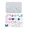 DIY Star/Heart/Flower/Music Note Shaker Filler Silicone Quicksand Molds X-DIY-G079-03B-1