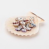 Brass Acrylic Rhinestone Spacer Beads X-RSB6mm-2