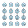 Platinum Plated Alloy Enamel Charms X-ENAM-S118-04D-P-2