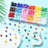 702pcs 18 Colors Opaque Plastic Beads KY-YW0001-41-5