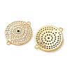 Brass Micro Pave Clear Cubic Zirconia Connector Charms CU-CBA4579-03G-B-3