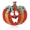 Halloween Alloy Enamel Pumpkin Brooches for Women LS-SC0855-1-2