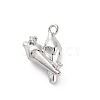 Brass Rhinestone Pendants KK-E793-12P-1