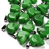 Dyed Natural White Jade Pendants G-Z067-02P-14-1