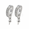 Brass Micro Pave Cubic Zirconia Pendants Bails KK-D324-21P-1