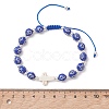 Adjustable Acrylic & Synthetic Turquoise & Non-magnetic Hematite Beads Braided Beaded Bracelets for Women BJEW-JB13578-3