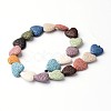 Dyed Natural Lava Rock Bead Strands G-L435-08-2