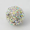 Alloy Rhinestone Beads RB-A034-12mm-A28S-2