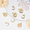 8Pcs 2 Style Rack Plating Brass Micro Pave Cubic Zirconia Pendants KK-BC0011-96-4