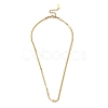 201 Stainless Steel Double Layer Necklace with Round Ball Beaded for Women NJEW-D055-01G-5
