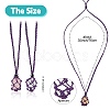 Braided Waxed Cotton Thread Cords Macrame Pouch Necklace Making AJEW-SW00022-08-2