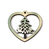 Printed Poplar Wood Pendants FIND-N005-74U-02-1