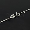 Anti-Tarnish Rhodium Plated 925 Sterling Silver Necklaces STER-M034-40B-3