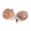 Natural Peach Moonstone Pendants G-J386-H13-P-2