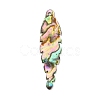 Natural Paua Shell Pendants SSHEL-WH0003-02-2
