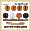 200Pcs 4 Colors Spray Painted Round Natural Schima Wood Beads WOOD-PA0001-73D-2