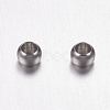 Tarnish Resistant 316 Surgical Stainless Steel Crimp Beads X-STAS-F117-03P-1