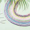 10 Strands 10 Colors Handmade Polymer Clay Beads Strand CLAY-YW0001-92-4