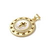Brass Micro Pave Clear Cubic Zirconia Pendants KK-I708-04B-G-2