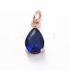 Brass Micro Pave Cubic Zirconia Pendants ZIRC-E164-64-2