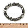 Column Natural Gold Pyrite/Golden Pyrite Beads Stretch Bracelets for Women Men BJEW-A148-01A-29-5