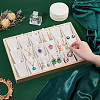 18-Grid Bamboo Pendant Necklaces Displays Plate NDIS-WH0006-07-3