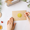 12 Sheets Self Adhesive Gold Foil Embossed Stickers DIY-WH0451-030-5