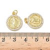 Brass Micro Pave Cubic Zirconia Pendants KK-L243-30G-3