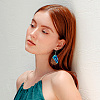 16Pcs 8 Colors Resin and Walnut Pendants RESI-TA0003-95-9