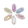 Glitter Powder Transparent Epoxy Resin Pendants CRES-S359-26-3
