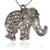 Tibetan Style Alloy Rhinestone Big Pendants ALRI-L048-17AS-2