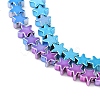 Gradient Color Electroplated Synthetic Non-magnetic Hematite Beads Strands G-A263-F01-04-3