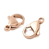 Ion Plating(IP) 304 Stainless Steel Lobster Claw Clasps STAS-AB12-RG-2