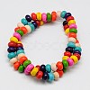 Synthetic Turquoise Beads Strands TURQ-G109-6x4mm-09-2