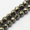 Natural Pyrite Beads Strands G-L031-2mm-03-2