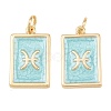 Brass Enamel Pendants KK-CBA62C2-01K-2