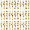 40Pcs 304 Stainless Steel Lobster Claw Clasps with Cord Ends STAS-SC0021-08-7