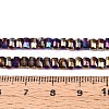 Electroplate Transparent Glass Beads Strands EGLA-N022-09A-B01-4