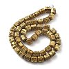 Electroplated Natural Lava Rock Beads Strands G-A251-A01-01H-1