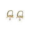 Brass Hoop Earring Findings with Latch Back Closure KK-N233-375-2