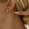 Classic Minimalist Elegant 201 Stainless Steel Hoop Earrings BI8954-2-1