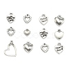 Mixed Tibetan Style Alloy Heart Pendants TIBEP-X0004-01-AS-1