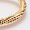 304 Stainless Steel Cuff Bangles Torque Bangles BJEW-H570-28G-3
