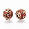 Round Handmade Indonesia Beads IPDL-R394-M-G-2