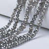 Electroplate Glass Beads Strands EGLA-A034-J6mm-Y01-1